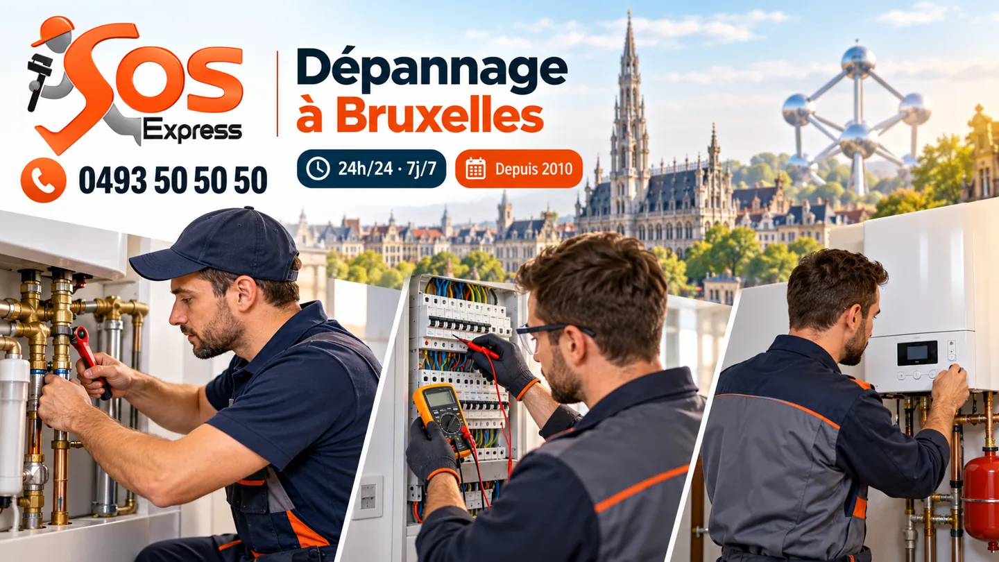 SOS Express : dépannage à Bruxelles depuis 2010, 24h/24 et 7j/7
